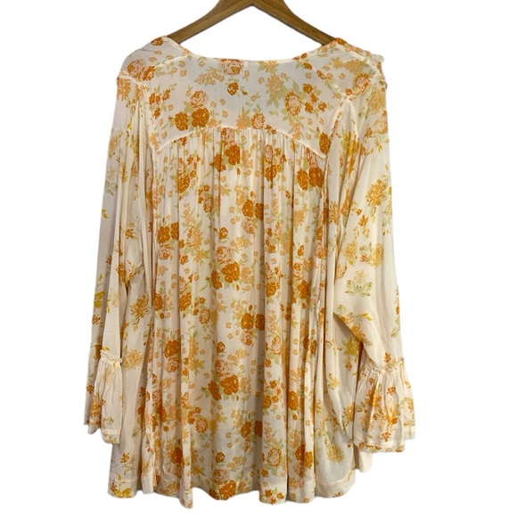 Free People Loretta Printed Tunic Top Tea Combo Size XS - Picture 6 of 6